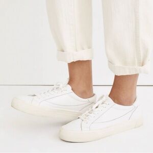 Madewell Sidewalk Low-Top Leather in Pale Parchment White Size  W9.5M M8M